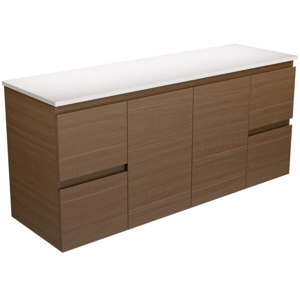 Edge Walnut 1500 Wall-Hung Cabinet