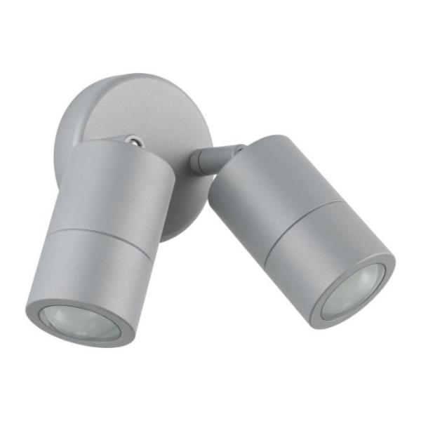 Eglo Fremantle 2 Light Adjustable Outdoor Wall Light Silver Grey