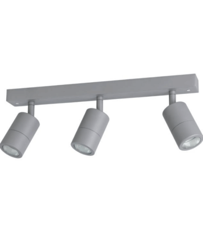 Eglo Fremantle 3 Light Adjustable Outdoor Ceiling Light Silver Grey