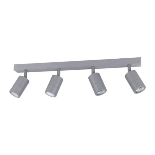 Eglo Fremantle 4 Light Adjustable Outdoor Ceiling Light Silver Grey