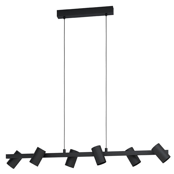 Eglo Gatuela E14 6 Light Pendant Black