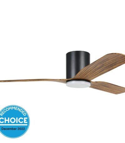 Eglo Iluka 52 Inch DC Fan 18W LED Tri-Col Black Wood Hugger
