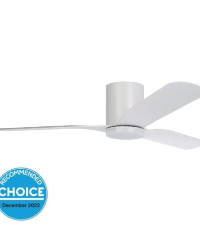 Eglo Iluka 52 Inch DC Fan 18W LED Tri-Col White Hugger
