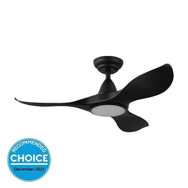Eglo Noosa 40in 101cm DC Ceiling Fan with 18W LED CCT Light - Black