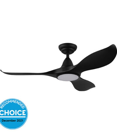 Eglo Noosa 46in 116cm DC Ceiling Fan with 18W LED CCT Light - Black