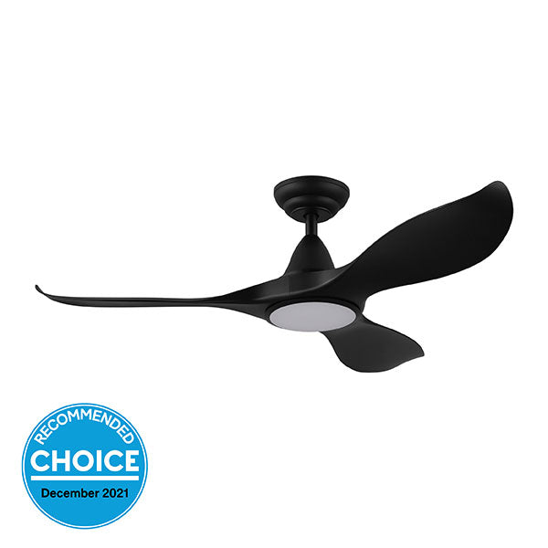 Eglo Noosa 46in 116cm DC Ceiling Fan with 18W LED CCT Light - Black