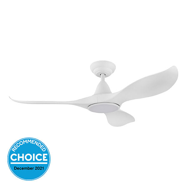 Eglo Noosa 46in 116cm DC Ceiling Fan with 18W LED CCT Light - White