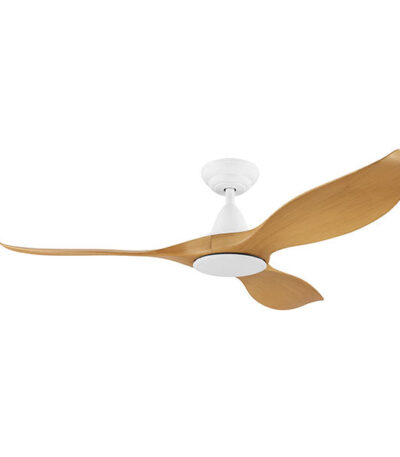 Eglo Noosa 52in 132cm DC Ceiling Fan - White with Bamboo Finish