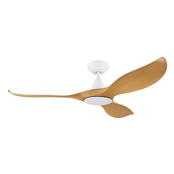 Eglo Noosa 52in 132cm DC Ceiling Fan - White with Bamboo Finish