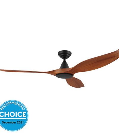 Eglo Noosa 60in 152cm DC Ceiling Fan - Black with Teak Finish
