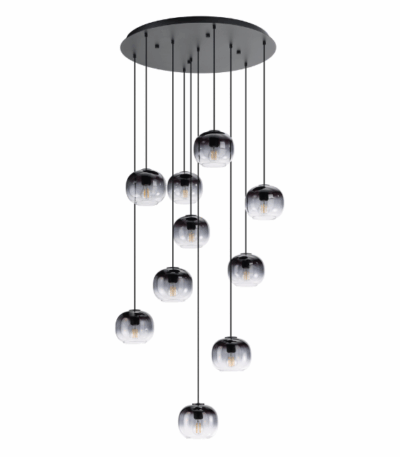 Eglo Oilella Sonstige Cluster Pendant Light Black Grey Glass