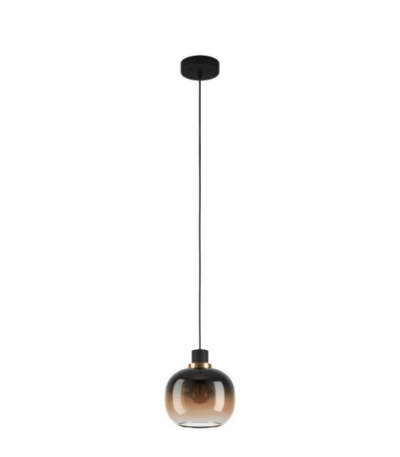 Eglo Oilella Sonstige Pendant Light Black Brown Glass