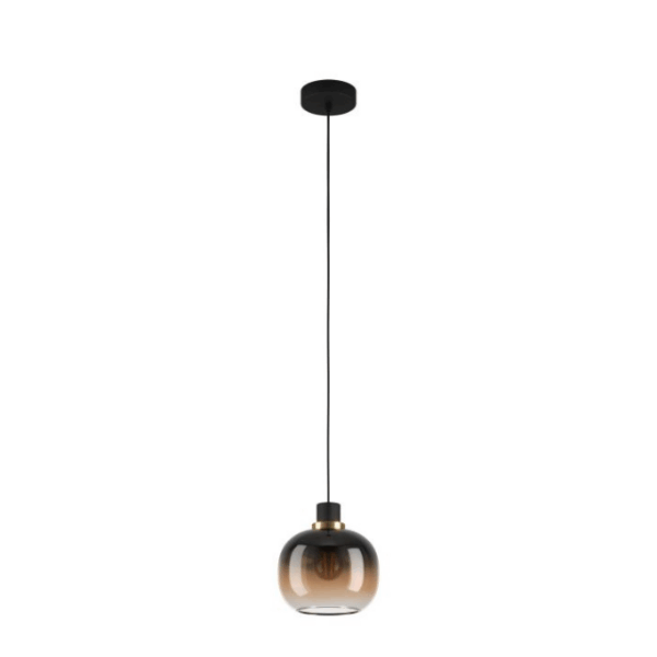 Eglo Oilella Sonstige Pendant Light Black Brown Glass