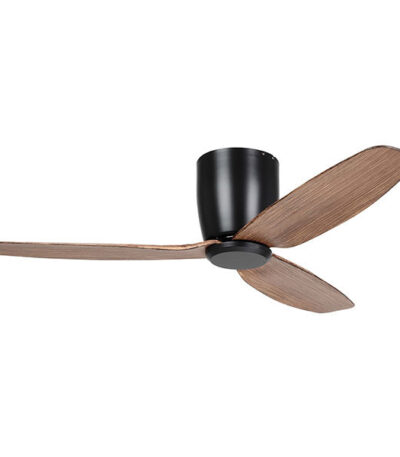 Eglo Seacliff 44in 112cm DC Ceiling Fan - Black with Light Walnut finish