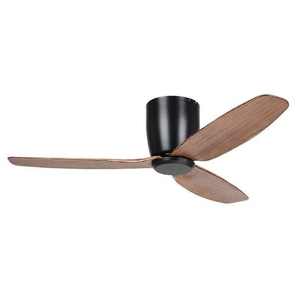 Eglo Seacliff 44in 112cm DC Ceiling Fan - Black with Light Walnut finish
