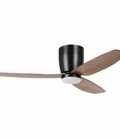 Eglo Seacliff 44in 112cm DC Ceiling Fan with 15W LED CCT Light - Black with Light Walnut finish