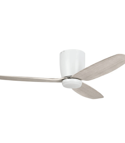 Eglo Seacliff 44in 112cm DC Ceiling Fan with 15W LED CCT Light - White with Oak finish