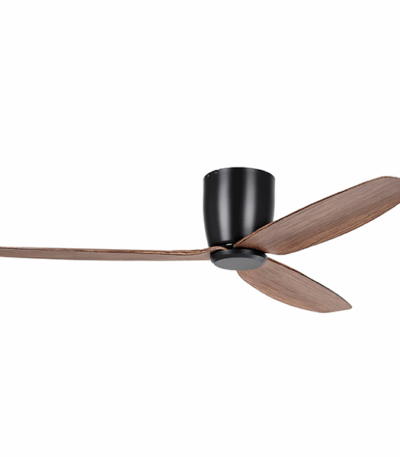 Eglo Seacliff 52in 132cm DC Ceiling Fan - Black with Light Walnut finish