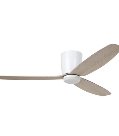 Eglo Seacliff 52in 132cm DC Ceiling Fan with 15W LED CCT Light - White with Oak finish