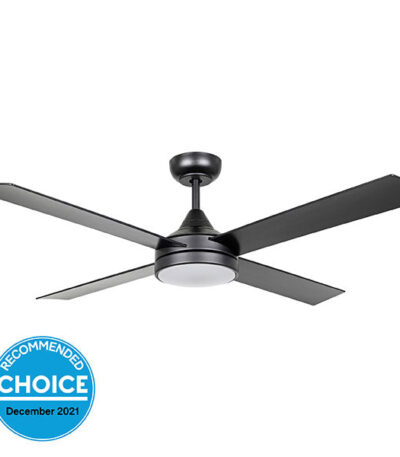 Eglo Stradbroke 48in 122cm DC Ceiling Fan with 20W LED CCT Light - Black