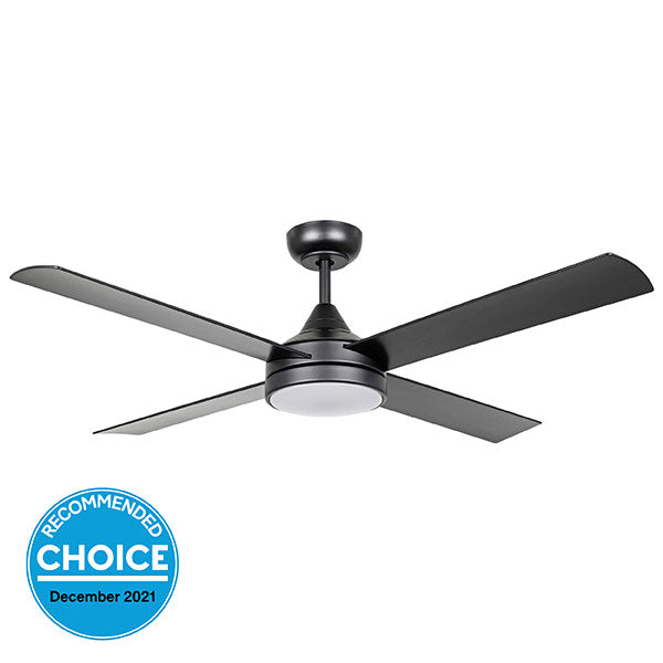 Eglo Stradbroke 48in 122cm DC Ceiling Fan with 20W LED CCT Light - Black