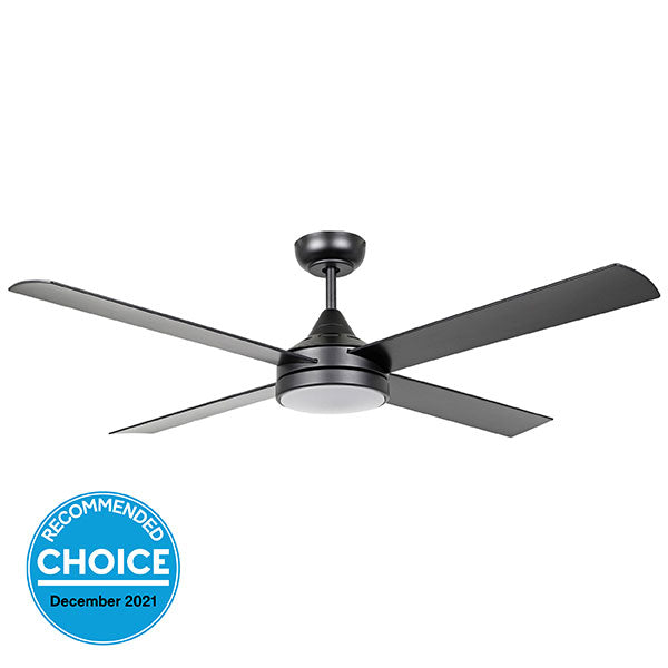 Eglo Stradbroke 52in 132cm DC Ceiling Fan with 20W LED CCT Light - Black