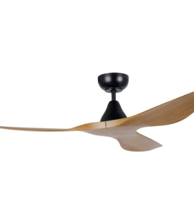 Eglo Surf 48in 122cm Ceiling Fan - Black with Teak Finish