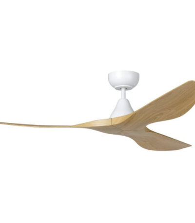 Eglo Surf 52in 132cm Ceiling Fan - White with Oak Finish