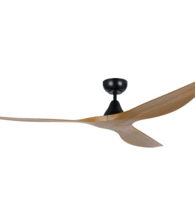 Eglo Surf 60in 152cm Ceiling Fan - Black with Teak Finish