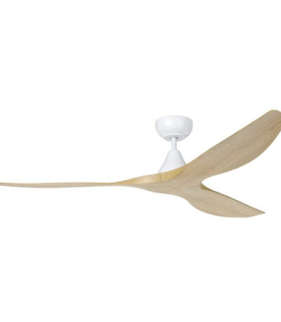 Eglo Surf 60in 152cm Ceiling Fan - White with Oak Finish