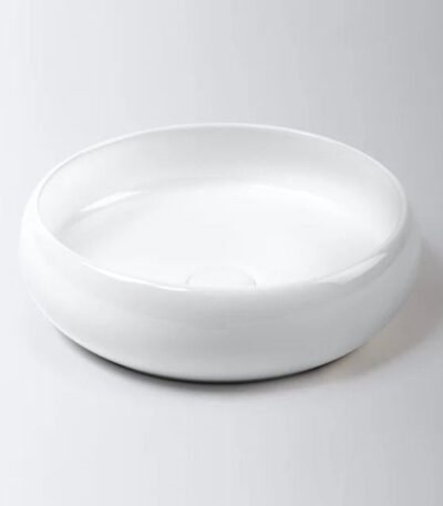 Eight Quarters 415mm Luna Large Circle Basin - Gloss White