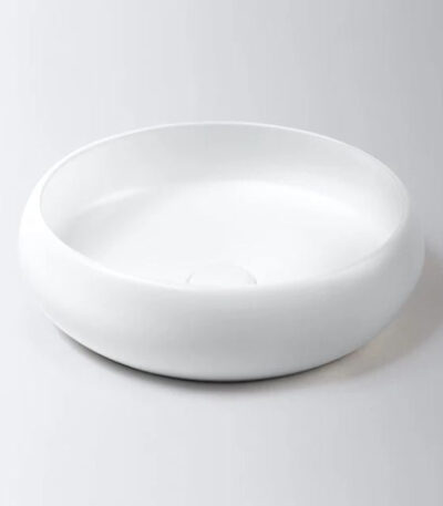 Eight Quarters 415mm Luna Large Circle Basin - Matt White
