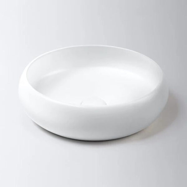 Eight Quarters 415mm Luna Large Circle Basin - Matt White