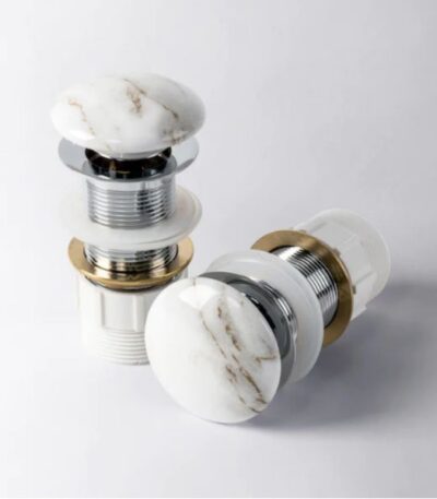 Eight Quarters Gloss Marble Ceramic Pop-up Waste