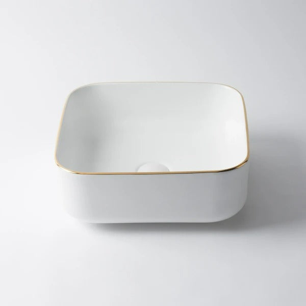 Eight Quarters Kensington Square Gold Rim Basin