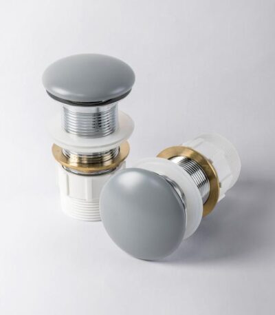 Eight Quarters Matte Grey Ceramic Pop Up Waste