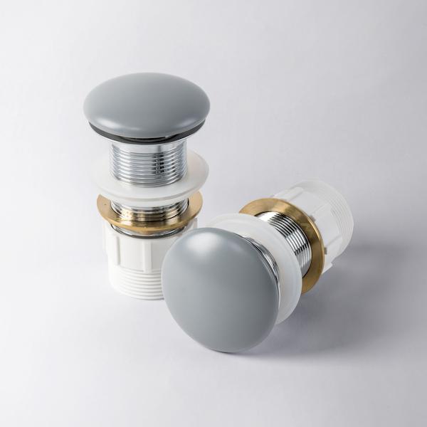 Eight Quarters Matte Grey Ceramic Pop Up Waste