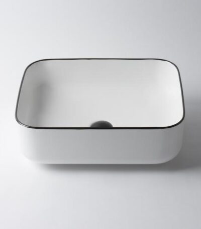 Eight Quarters Montalto Small Rectangle Classic Black Rim Basin