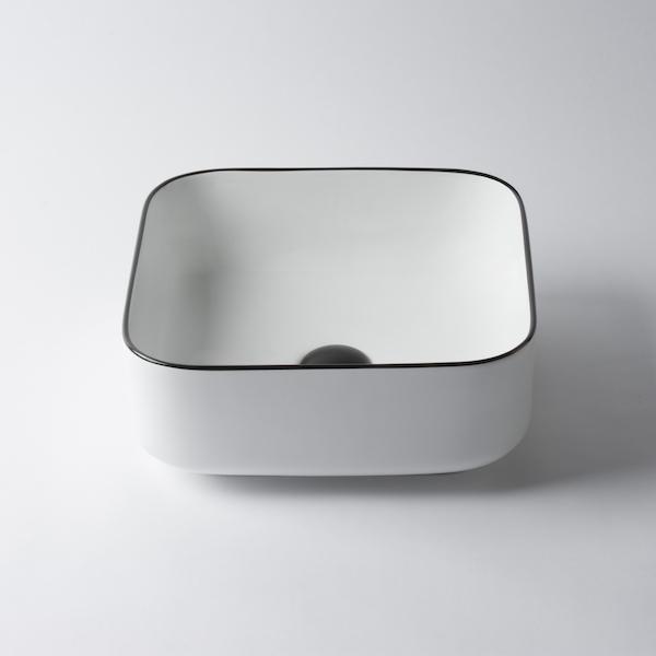 Eight Quarters Montalto Square Classic Black Rim Basin