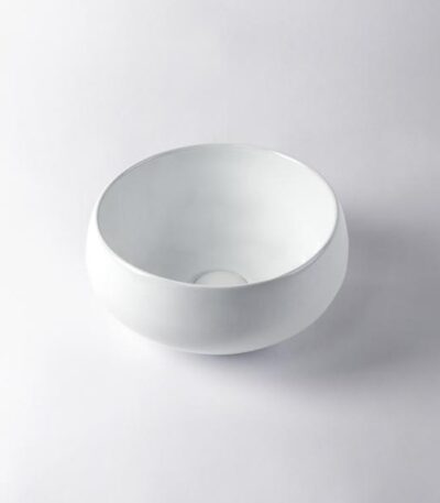 Eight Quarters Seymour Sphere Circle Gloss White Basin