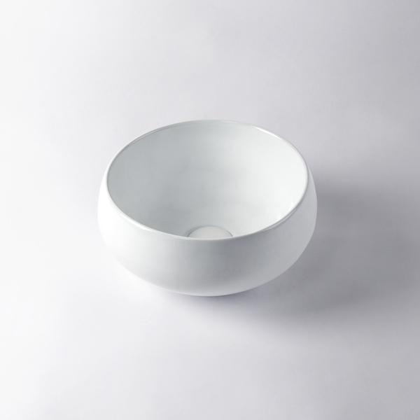 Eight Quarters Seymour Sphere Circle Gloss White Basin