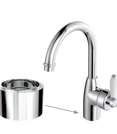 Eleanor 30mm Base Riser for Basin Mixers, Chrome