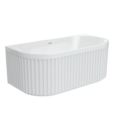 Eleanor Back-To-Wall Acrylic Bath with Overflow, 1500mm