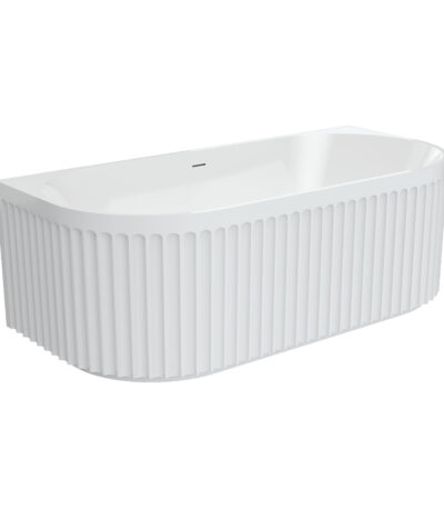 Eleanor Back-To-Wall Acrylic Bath with Overflow, 1700mm