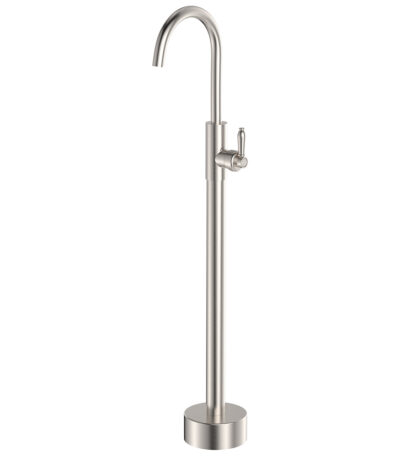 Eleanor Floor Mounted Basin/Bath Mixer, Brushed Nickel / Brushed Nickel