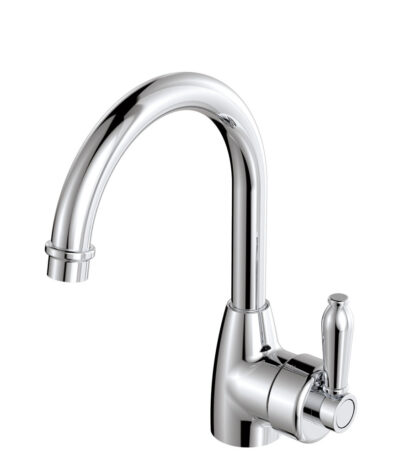 Eleanor Gooseneck Basin Mixer, Chrome / Chrome