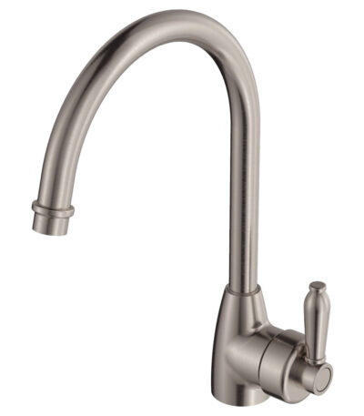 Eleanor Gooseneck Sink Mixer, Brushed Nickel / Brushed Nickel