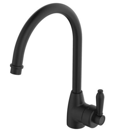 Eleanor Gooseneck Sink Mixer, Matte Black / Matte Black