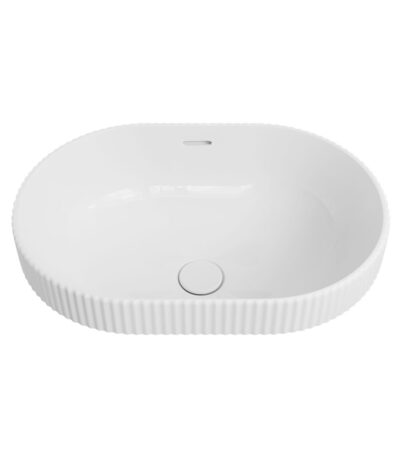 Eleanor Oval Semi-Inset Basin, Gloss White