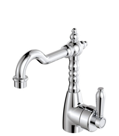 Eleanor Shepherds Crook Basin Mixer, Chrome / Chrome